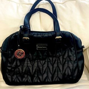 Christian Lacroix Black Leather Handbag NWOTs
